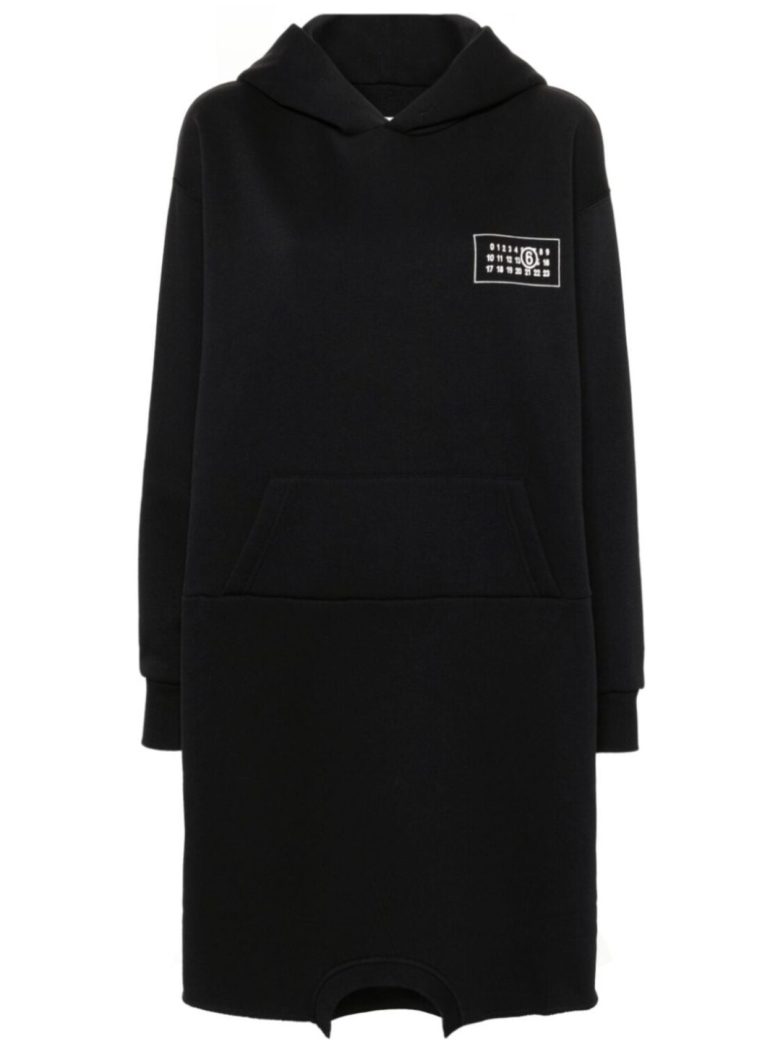 

MM6 Maison Margiela платье с капюшоном и логотипом, черный