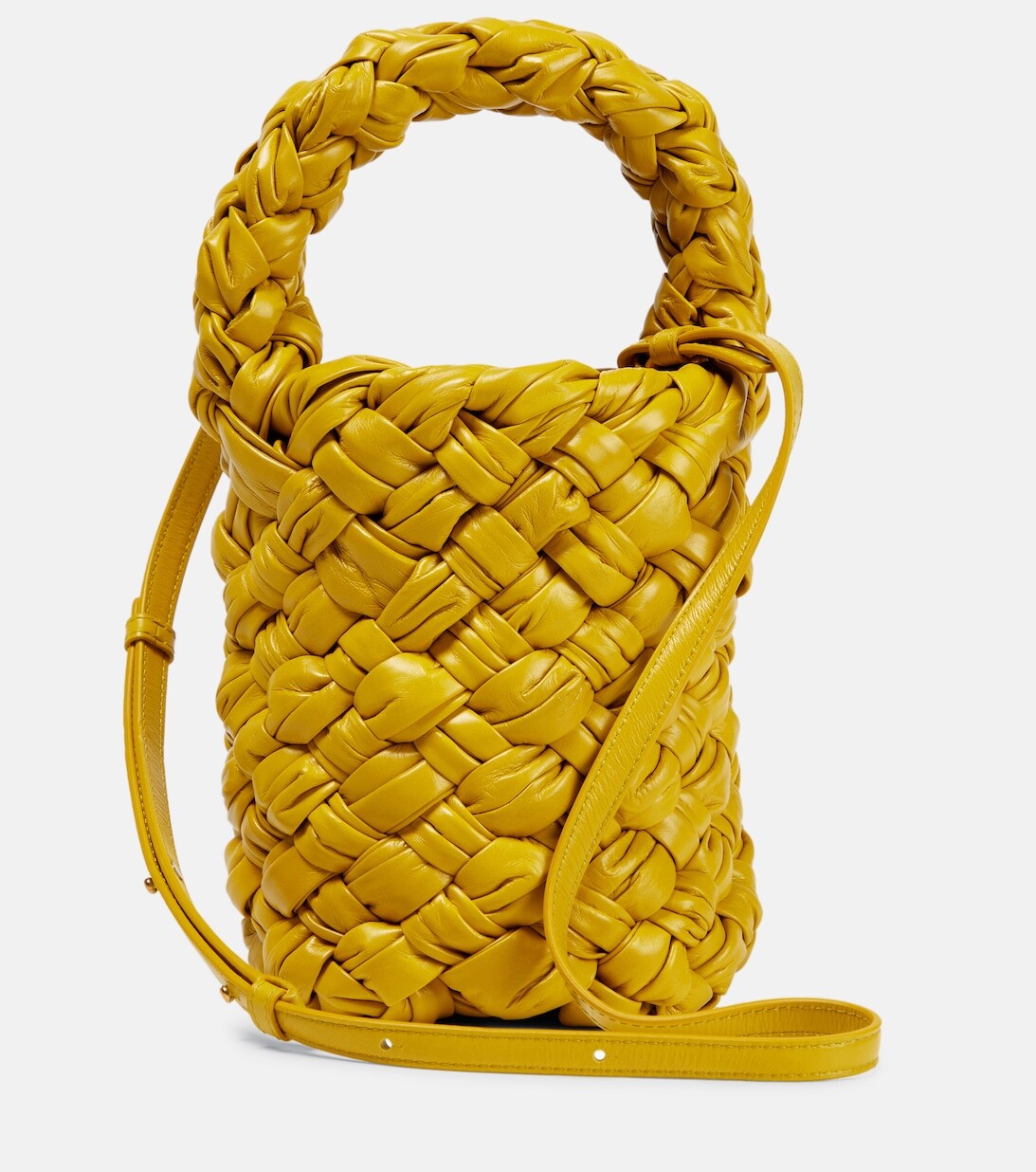 

Сумка-мешок Kalimero Mini из кожи Bottega Veneta, желтый