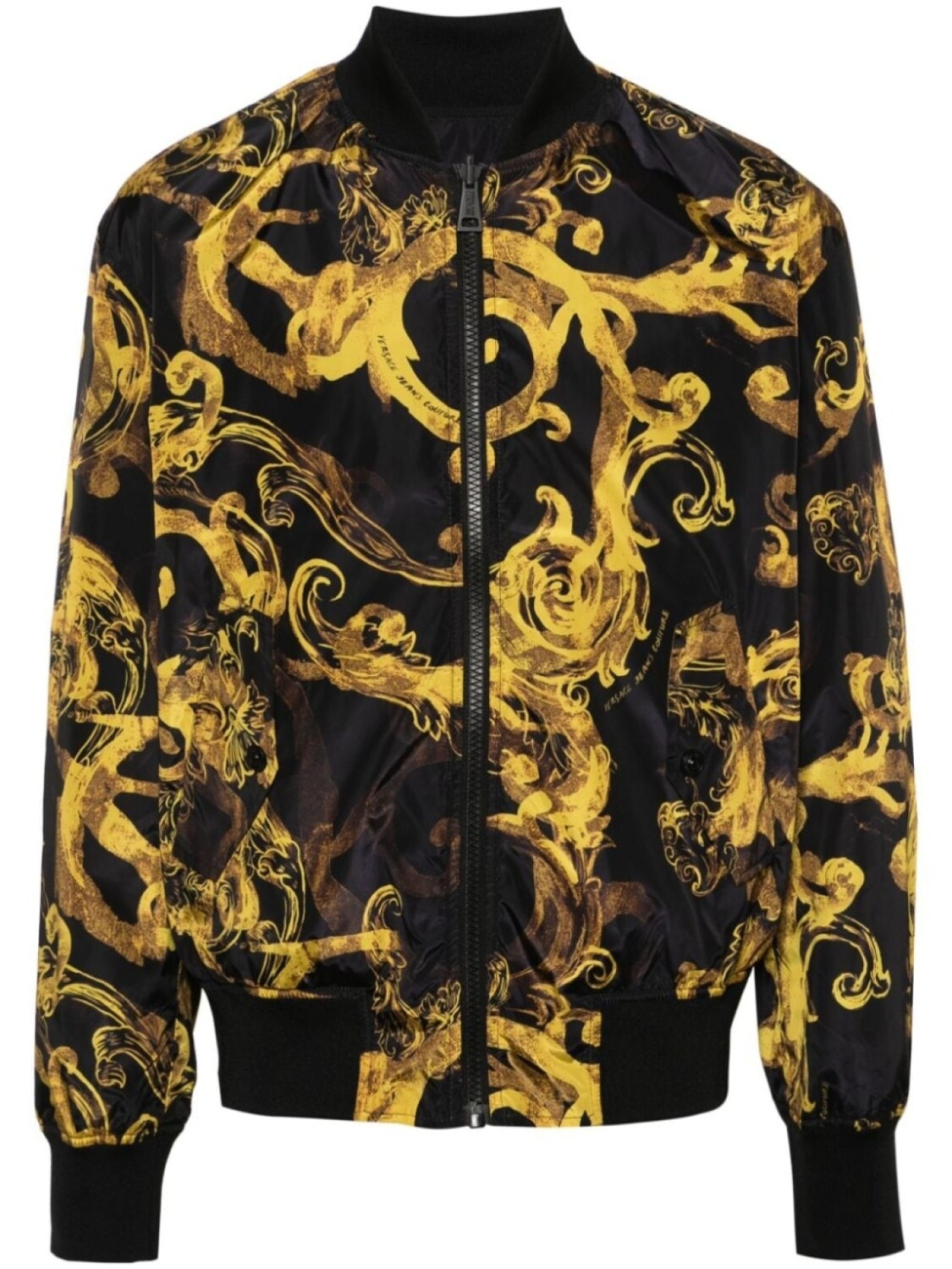 

Versace Jeans Couture двусторонняя куртка с принтом Barocco, черный
