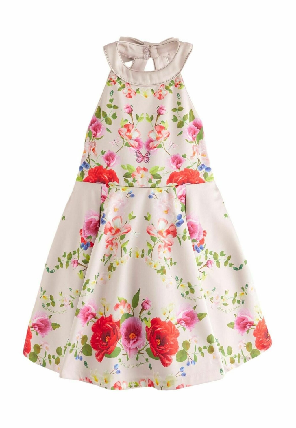 

Платье OYSTER FLORAL HALTER NECK Baker by Ted Baker, цвет oyster