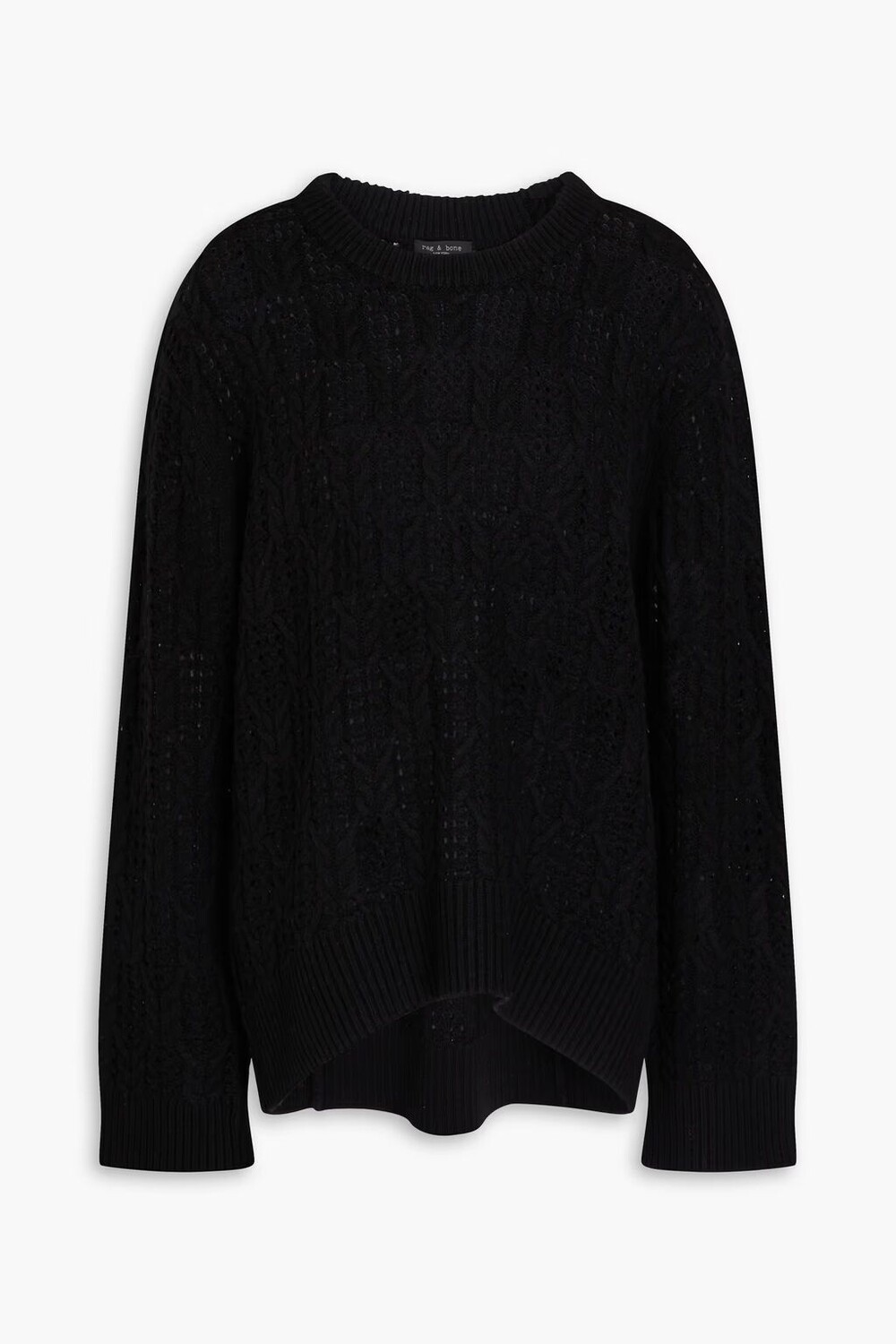 

Шерстяной свитер косой вязки Divya Rag & Bone, черный