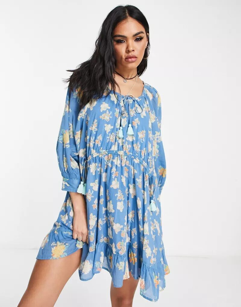 

Свободное платье мини с цветочным принтом Free People