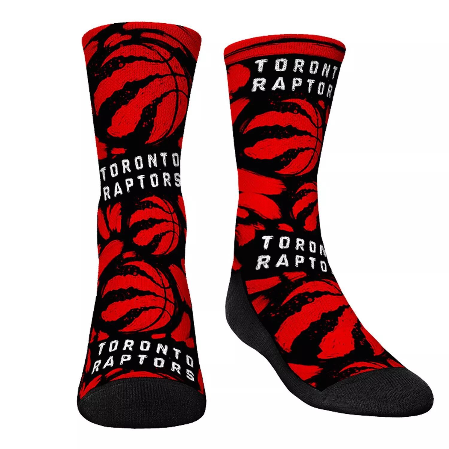 

Молодежные носки Rock Em Носки Toronto Raptors с логотипом и краской Crew Unbranded