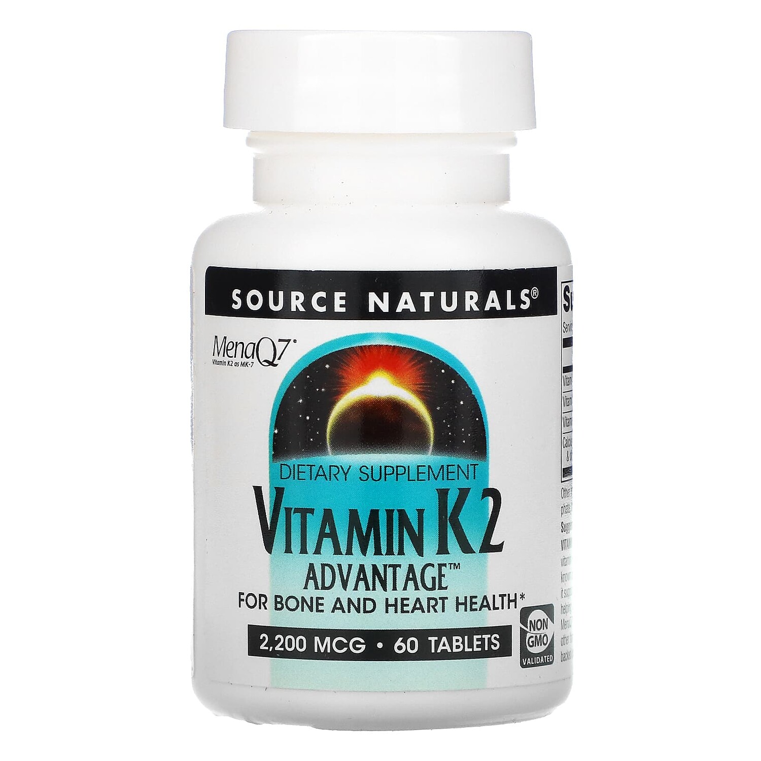 

Преимущества Витамина K2, 2,200 мкг, 60 таблеток, Source Naturals