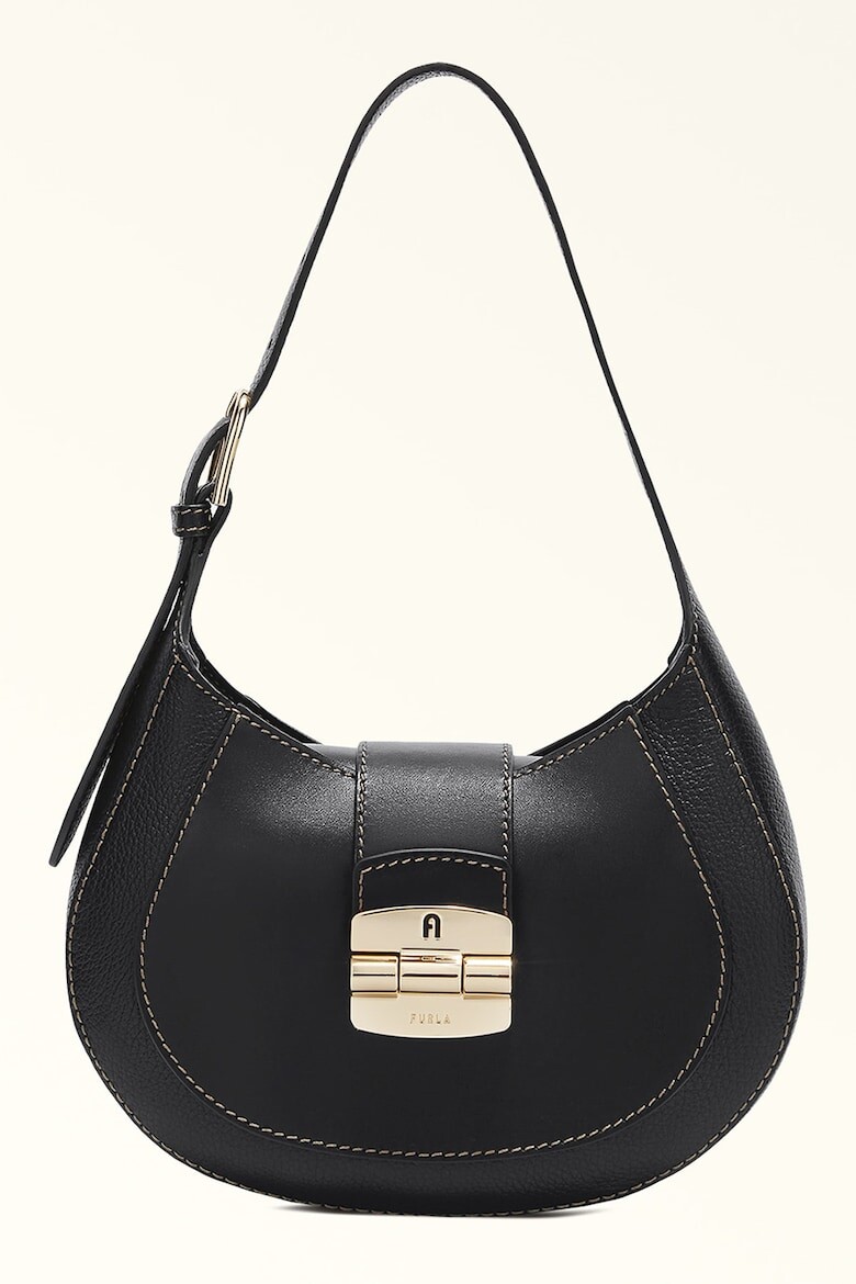 

Кожаная сумка Hobo Club 2 Furla, черный