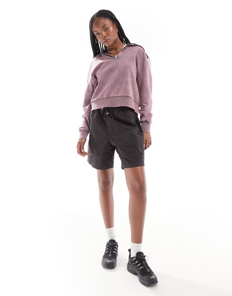 

Розовый свитшот с воротником-воронкой на молнии ASOS DESIGN