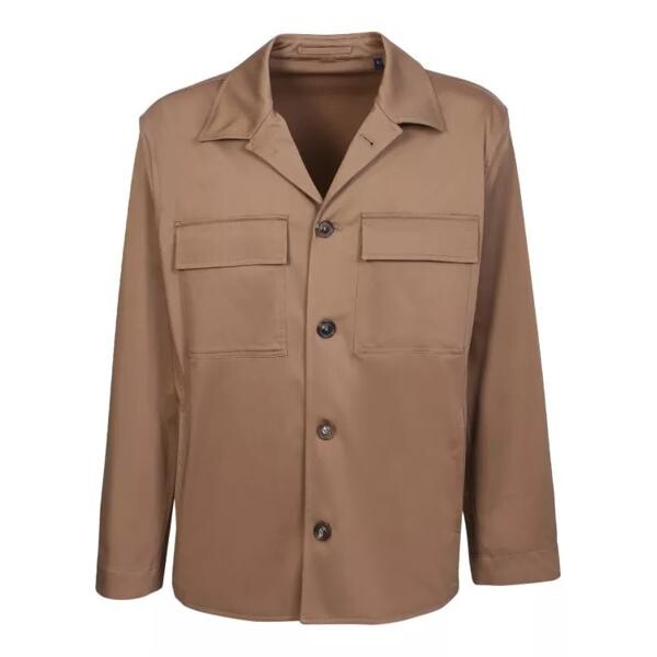 

Куртка stretch cotton beige shirt Lardini, коричневый