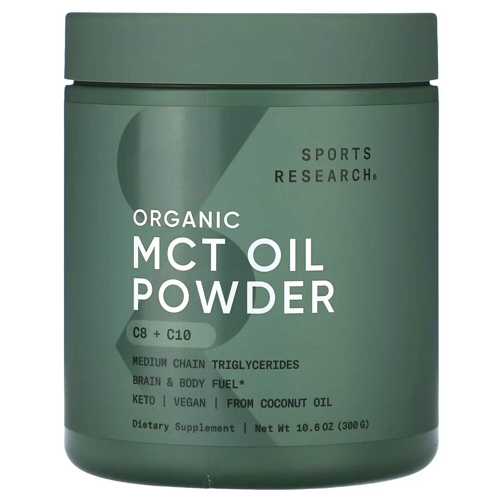 Масло Sports Research MCT органическое, 300 г sports research органическое масло mct c8 с нейтральным вкусом 473 мл 16 жидк унций