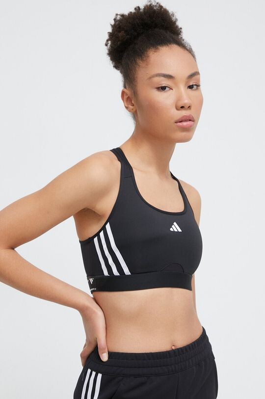 

Спортивный бюстгальтер Powerreact adidas Performance, черный