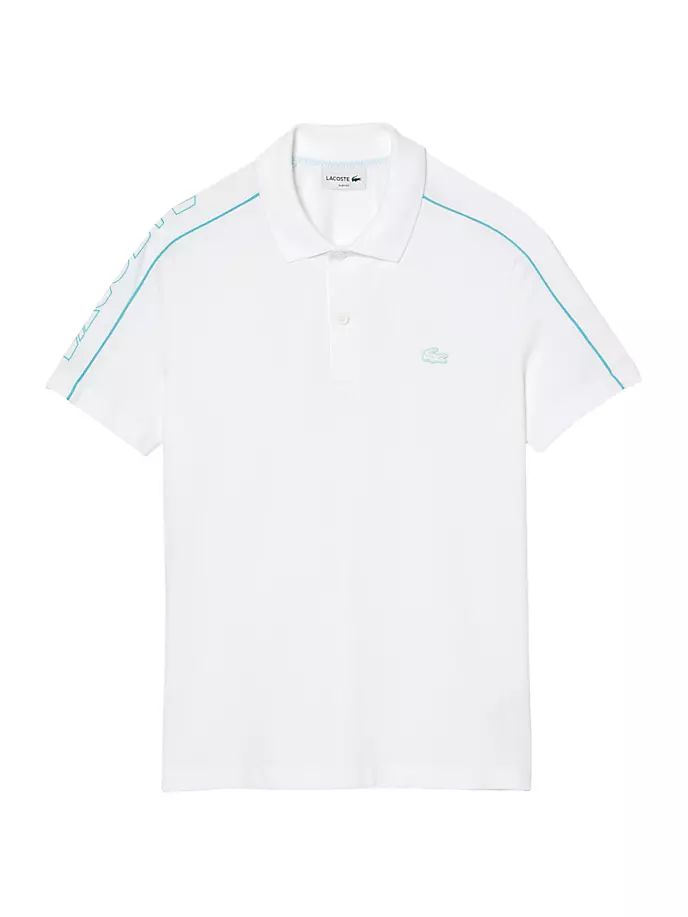 

Рубашка-поло из пике с логотипом Lacoste, белый