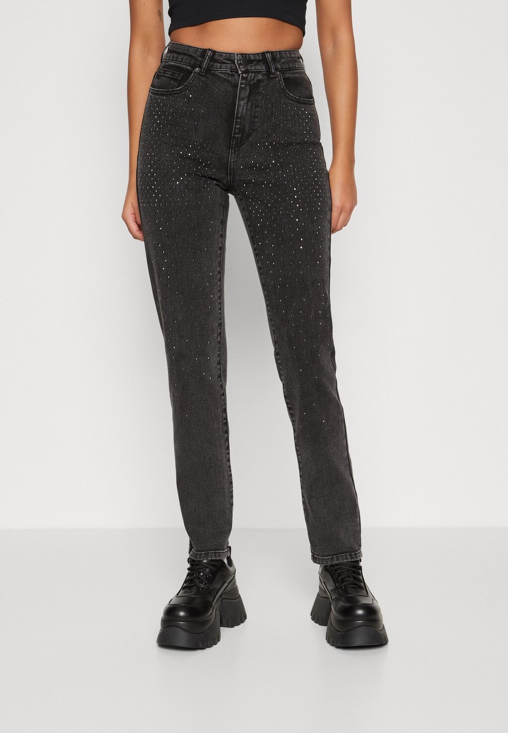

Джинсы-сигареты Onlemily ONLY, цвет washed black