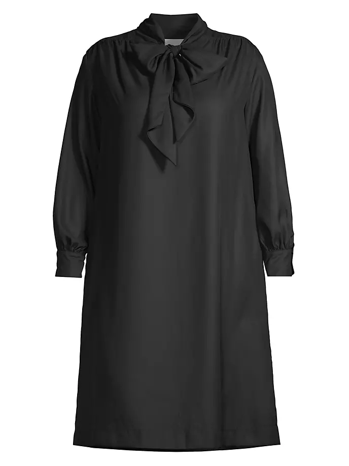 

Платье миди оверсайз с завязками на шее Baacal, Plus Size, черный