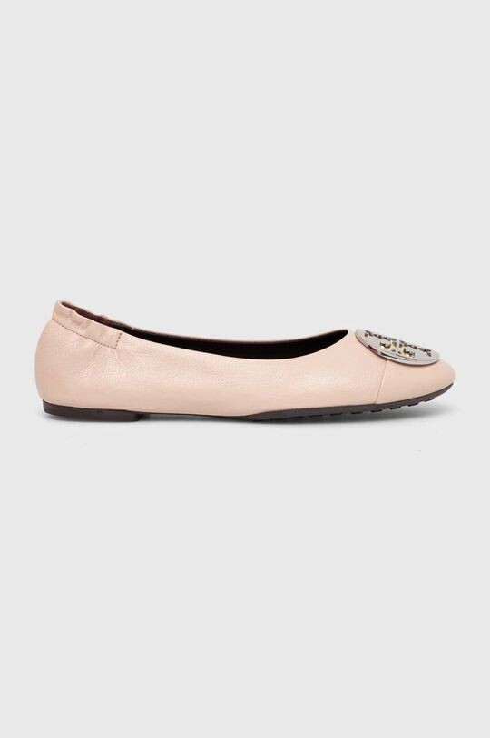 

Кожаные балетки Claire Cap-Toe Ballet Tory Burch, бежевый