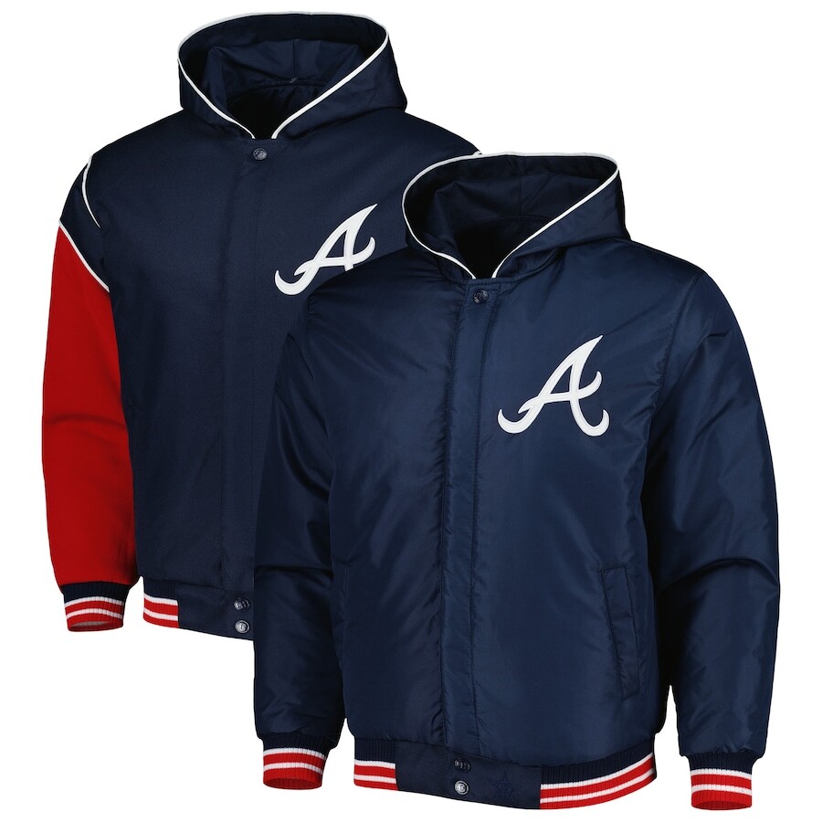 

Толстовка на молнии JH Design Atlanta Braves, нави