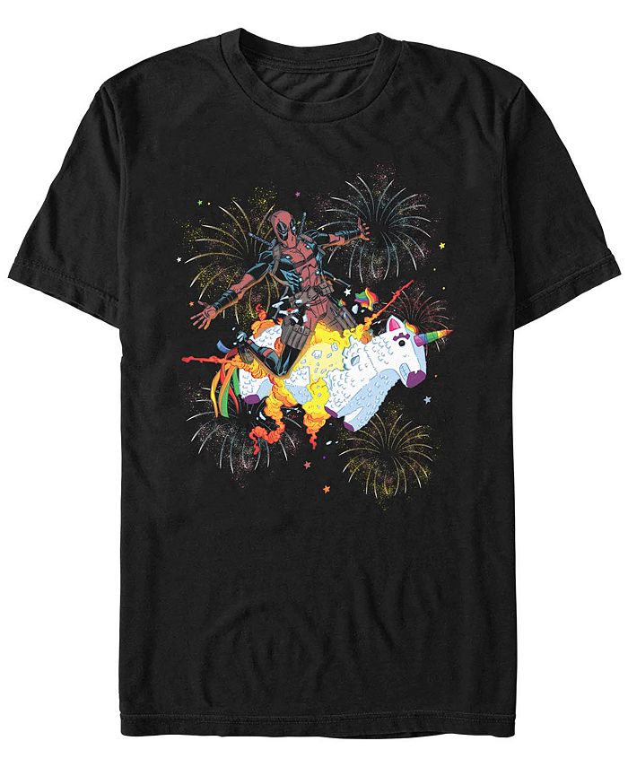 мужская футболка с коротким рукавом steve miller band burst fifth sun черный Мужская футболка с коротким рукавом Unicorn Fireworks Fifth Sun, черный