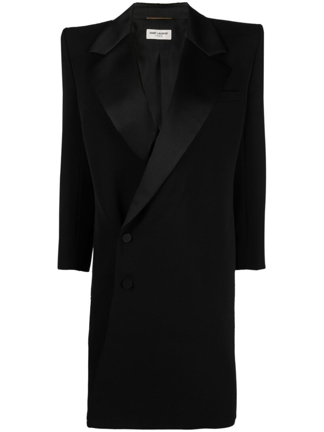 

Saint Laurent двубортное платье строгого кроя, черный