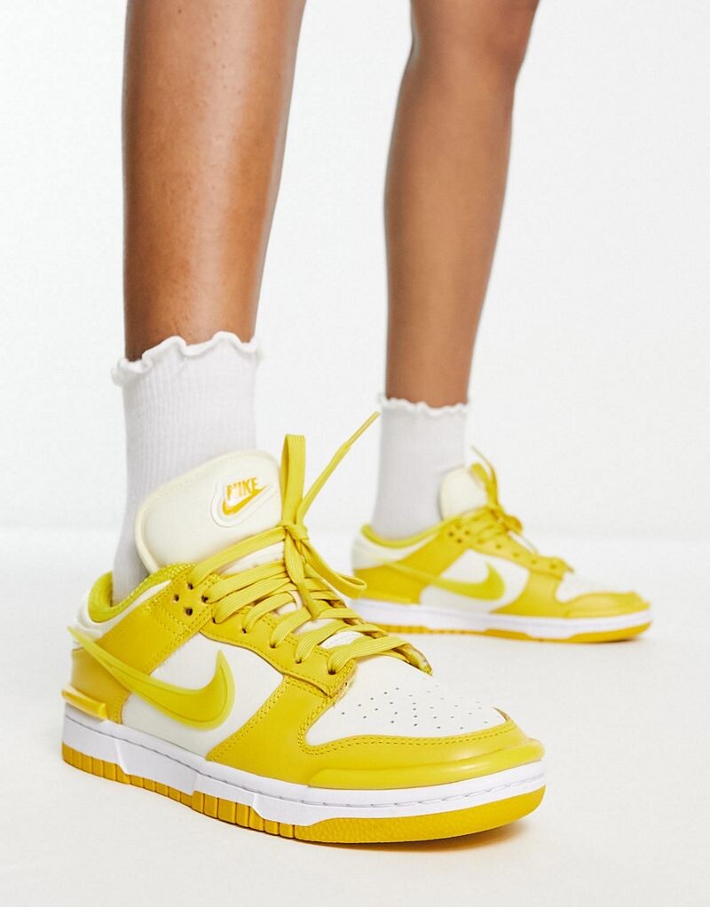 

Низкие кроссовки Nike Dunk Twist ярко-серого и кремового цвета - ЖЕЛТЫЙ
