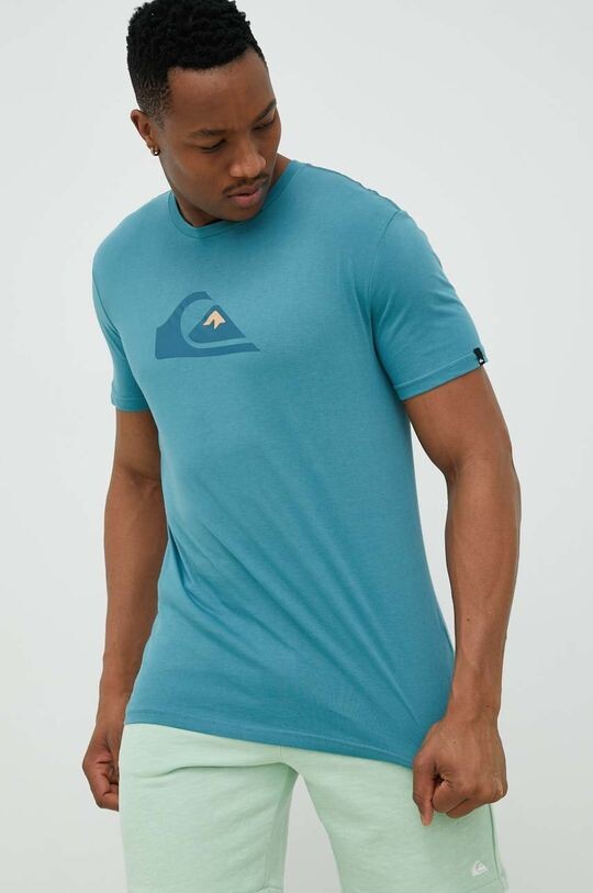 

Хлопковая футболка Quiksilver, бирюзовый