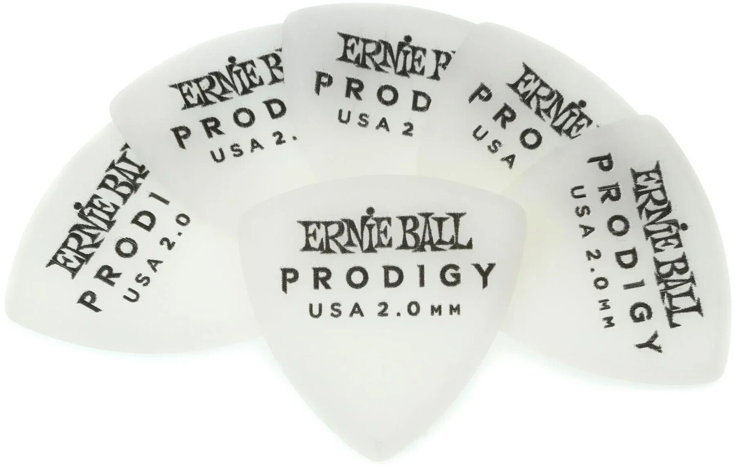 

Медиаторы Ernie Ball Prodigy, 2,0 мм, белые, большие щитки (6 шт.)