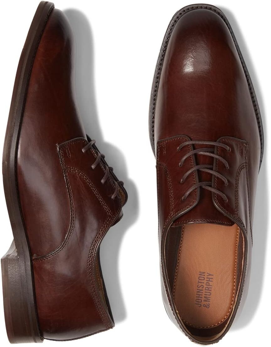 

Оксфорды Meade Plain Toe Johnston & Murphy, цвет Mahogany Italian Calfskin