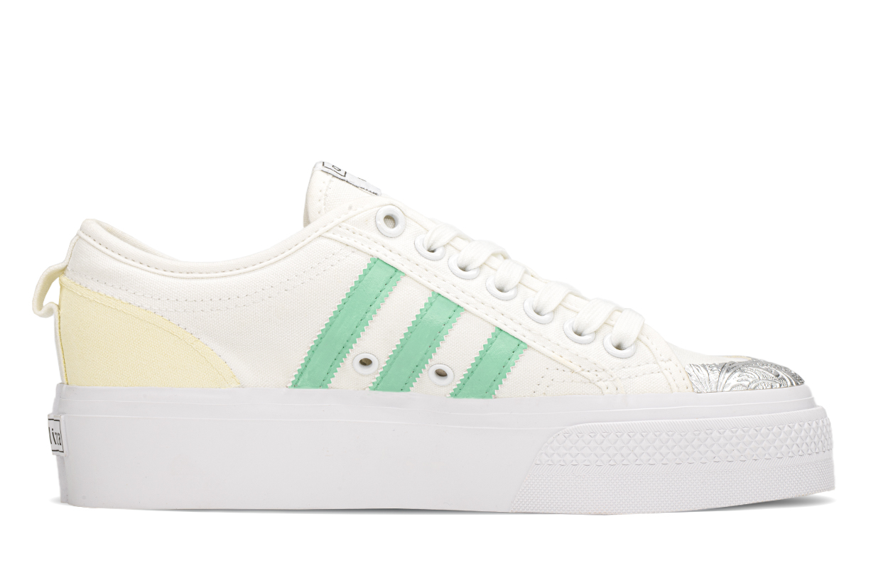 

Кроссовки adidas originals NIZZA Series Skateboarding Shoes Women's Low-top White/green, зеленый