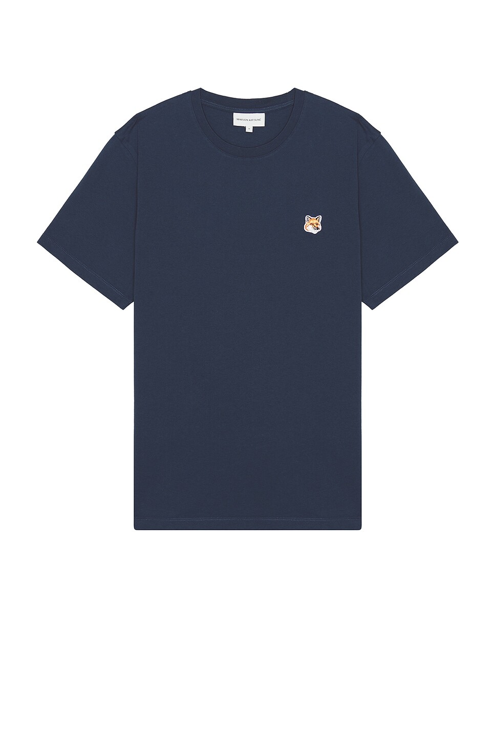 

Обычная футболка с нашивкой в ​​виде головы лисы Maison Kitsune, цвет Ink Blue