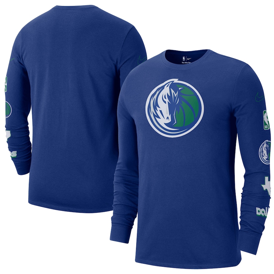 

Футболка с длинным рукавом Nike Dallas Mavericks, синий