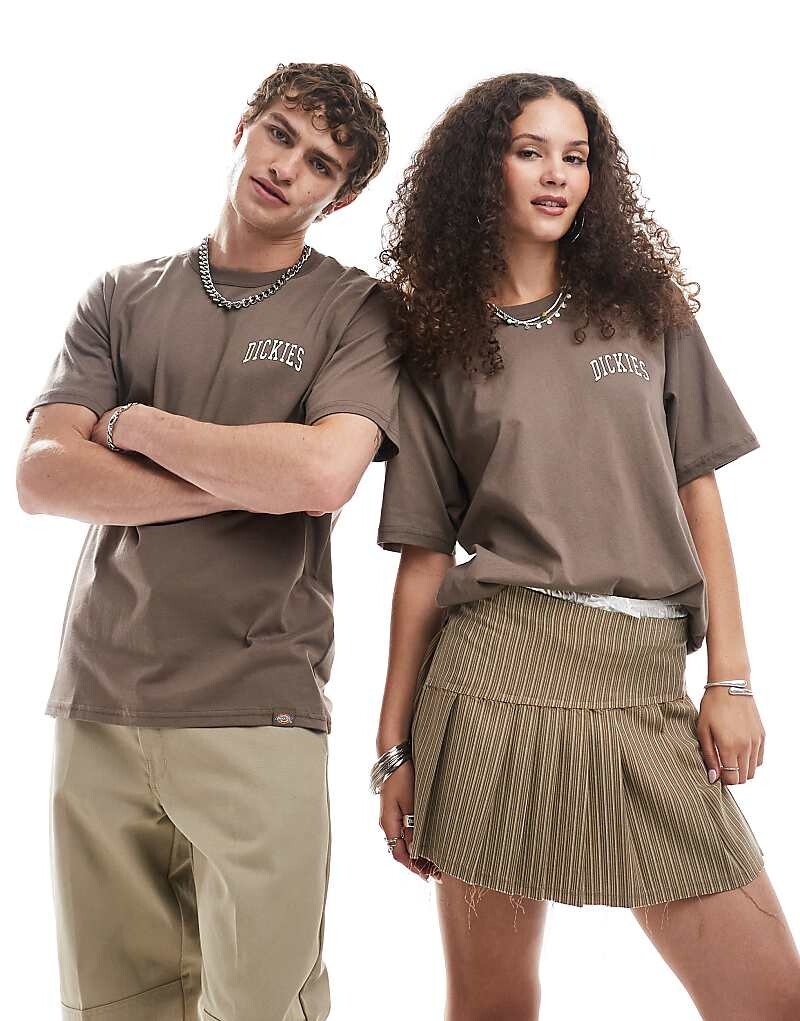 

Коричневая футболка с логотипом на левой груди Dickies aitken