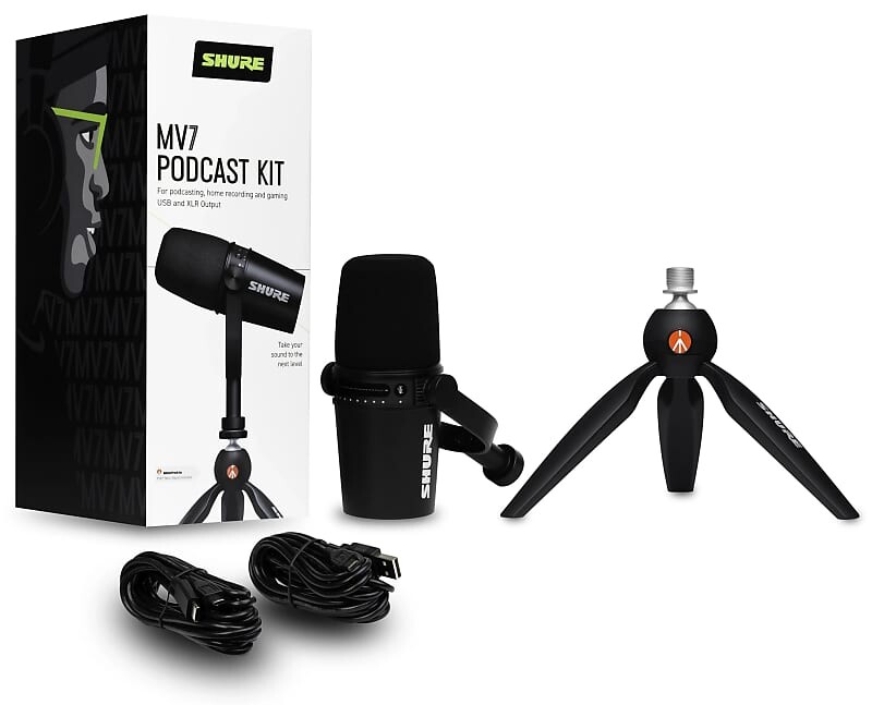 

Микрофон Shure MV7-K-BNDL Dynamic USB Microphone Podcast Bundle