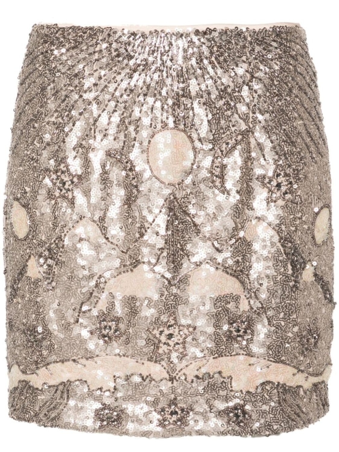

AllSaints рубашка мини Jamilia с пайетками, нейтральный цвет