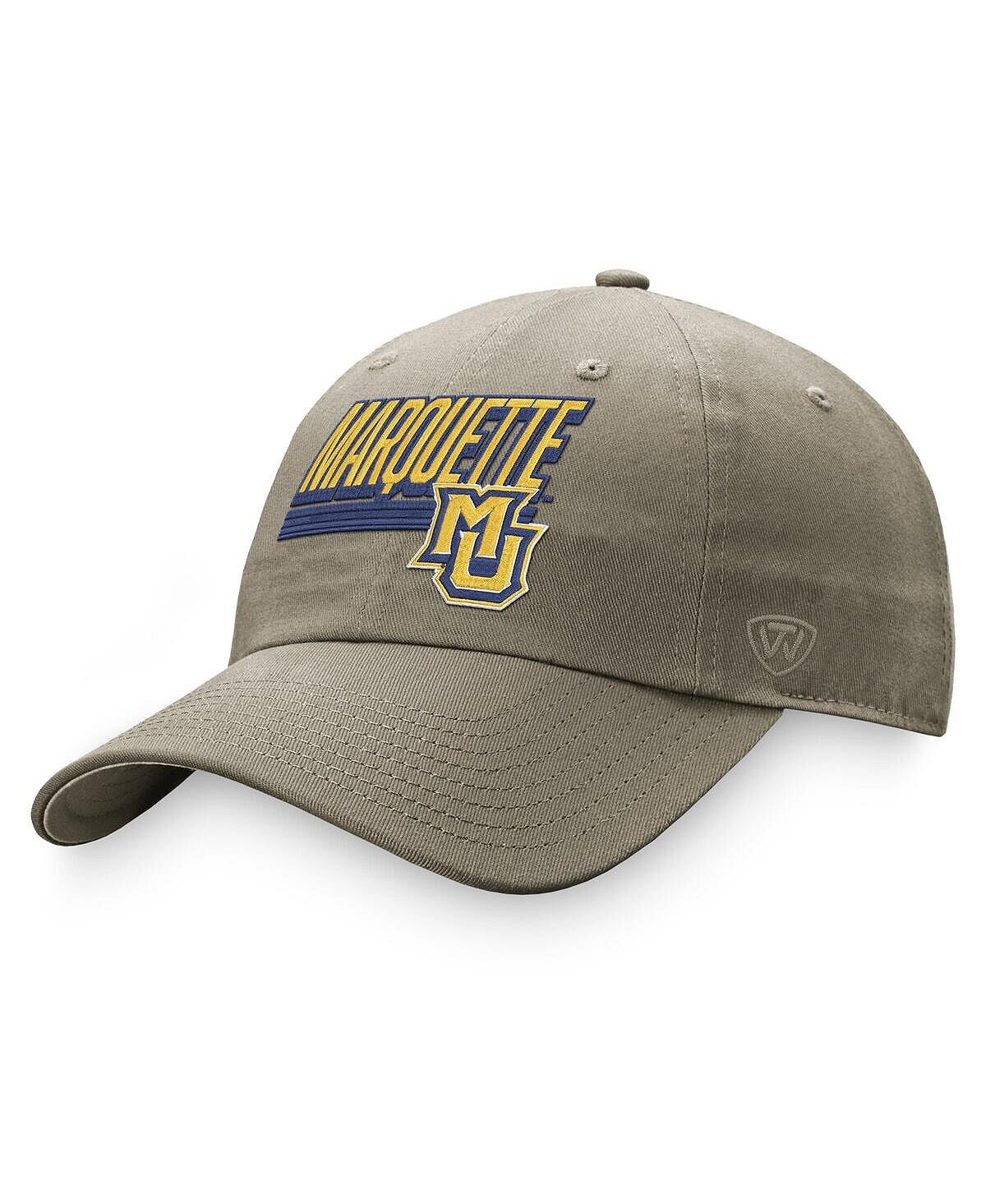 

Мужская регулируемая шляпа цвета хаки Marquette Golden Eagles Slice Top of the World