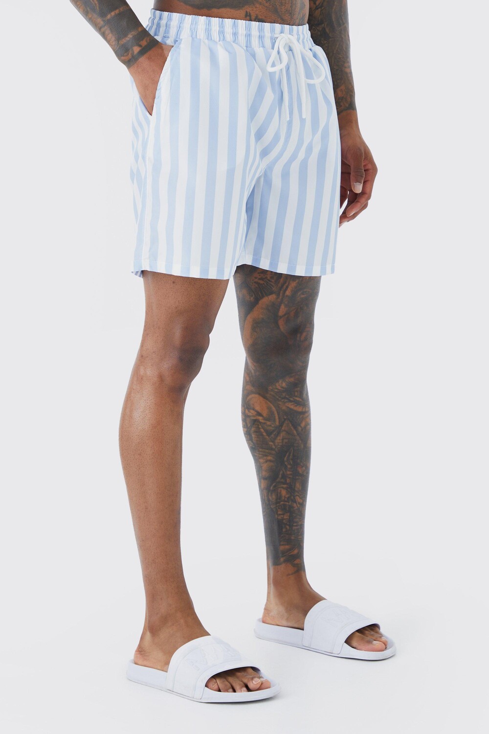 

Шорты для плавания smart stripe Boohoo, синий