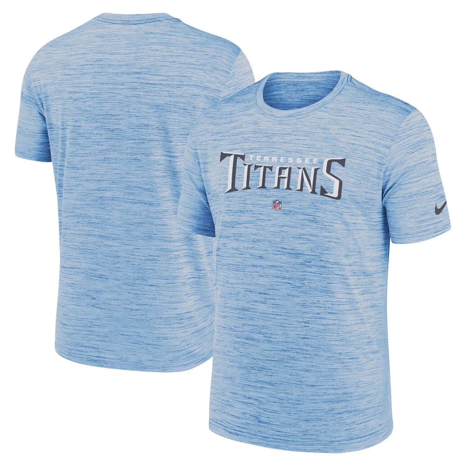 

Голубая женская футболка Nike Tennessee Titans Sideline Velocity Performance Nike, Синий