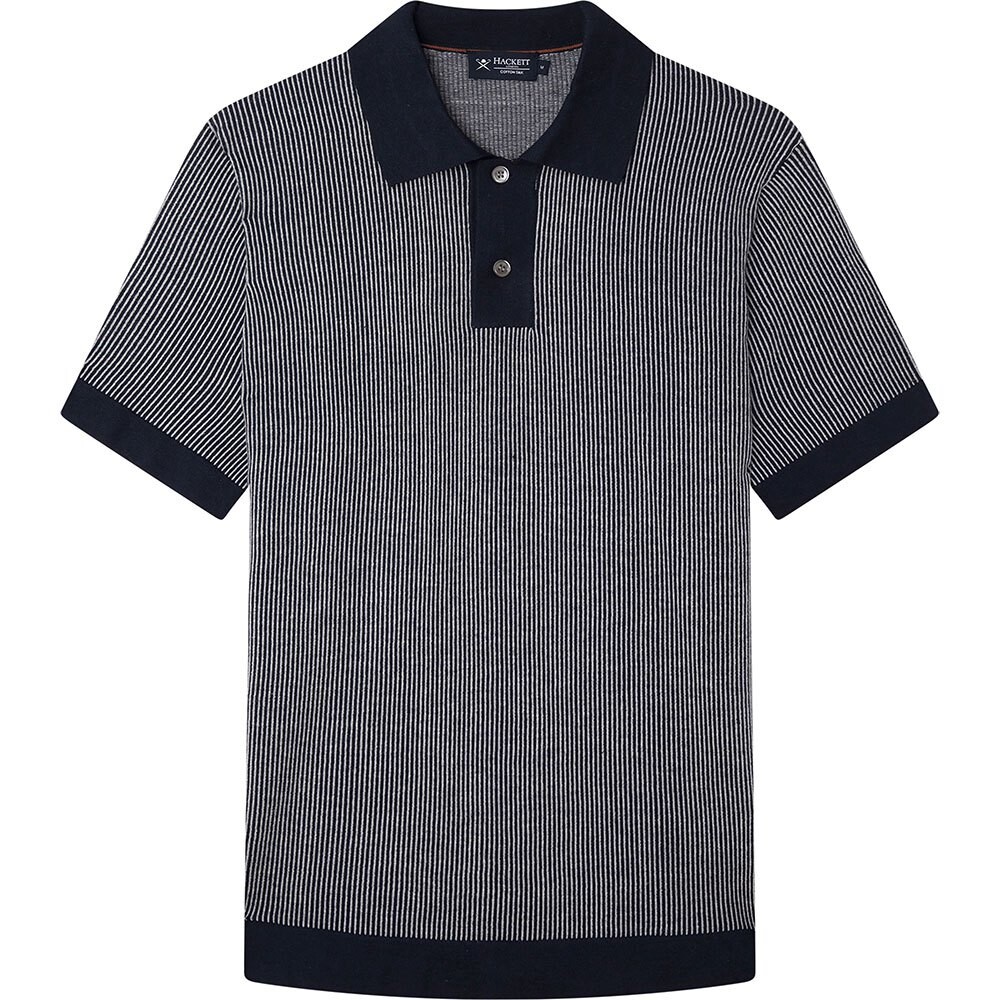 

Поло с коротким рукавом Hackett Pinstripe Knit, синий