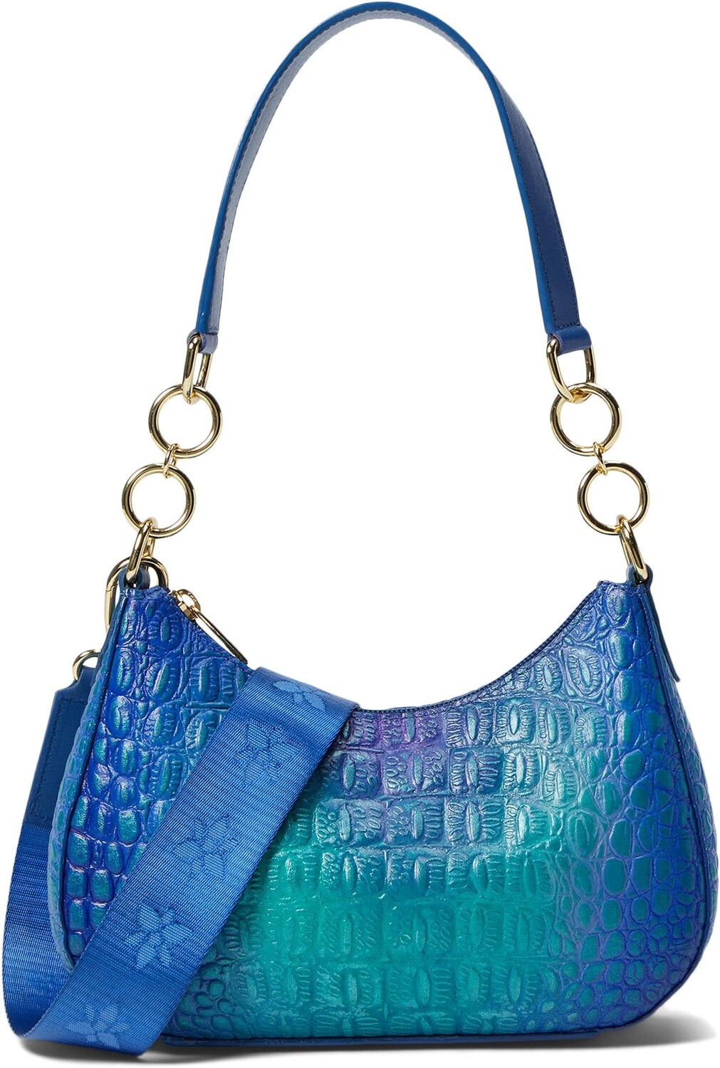 

Сумка Small Convertible Hobo - 701 Anuschka, цвет Croco Embossed Peacock