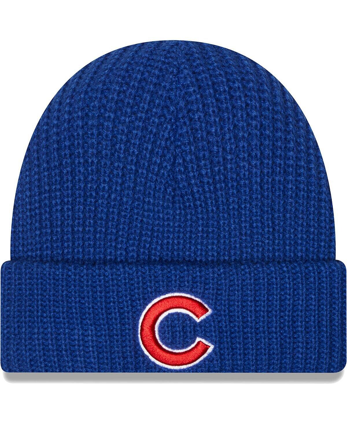 

Мужская вязаная шапка с манжетами и логотипом Royal Chicago Cubs New Era