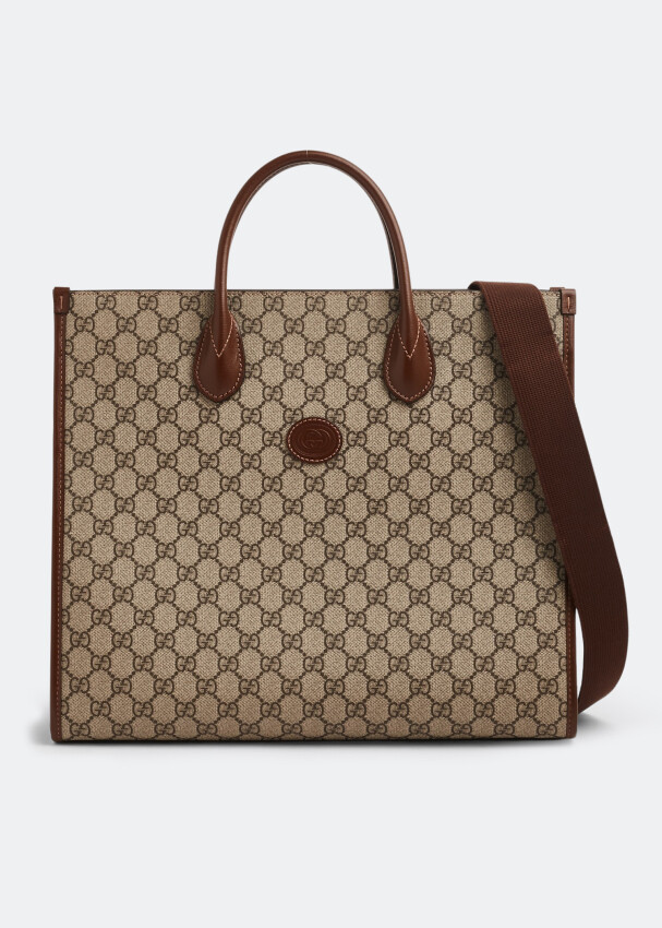 

Сумка-тоут Gucci Interlocking G Medium, бежевый