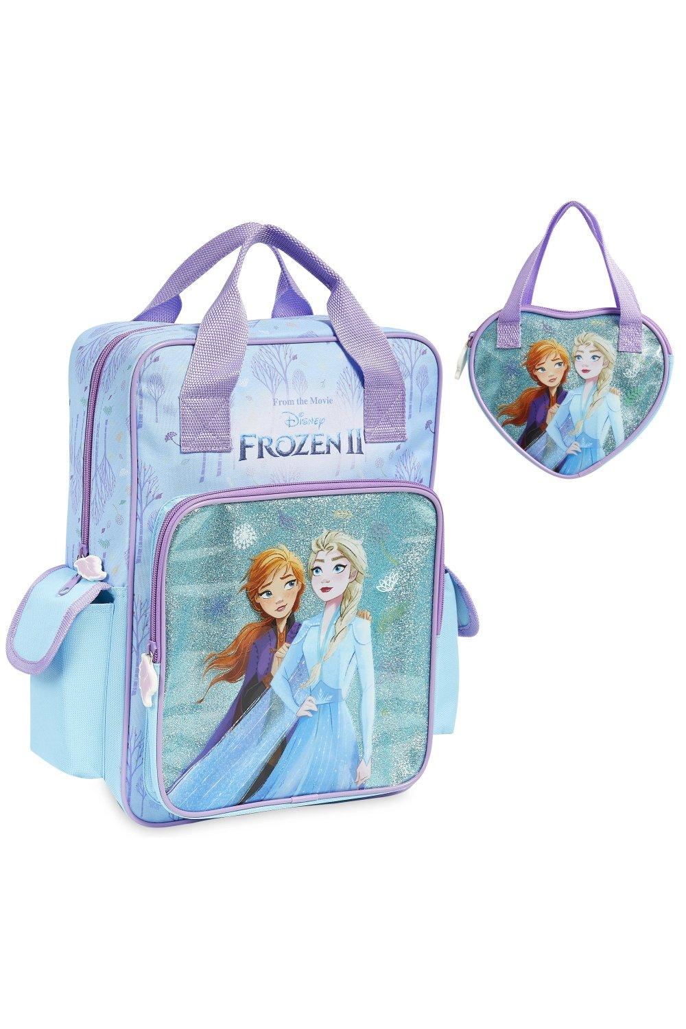 Набор рюкзаков Frozen - 2 предмета Disney, синий новинка 2021 детская школьная сумка с мультяшным принтом мультяшный вместительный рюкзак рюкзак для детского сада школьные сумки для детей
