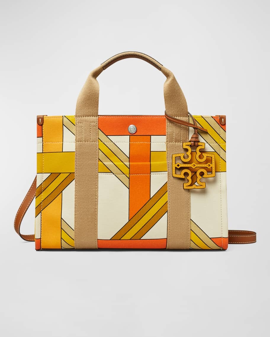 

Маленькая большая сумка с тканым принтом Tory Burch