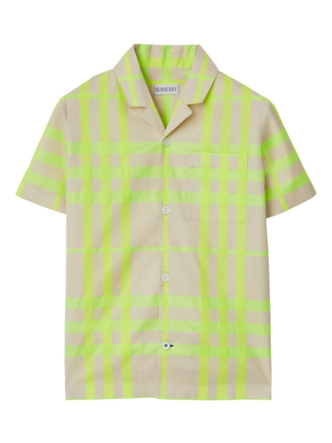 

Burberry Kids клетчатая рубашка, нейтральный цвет