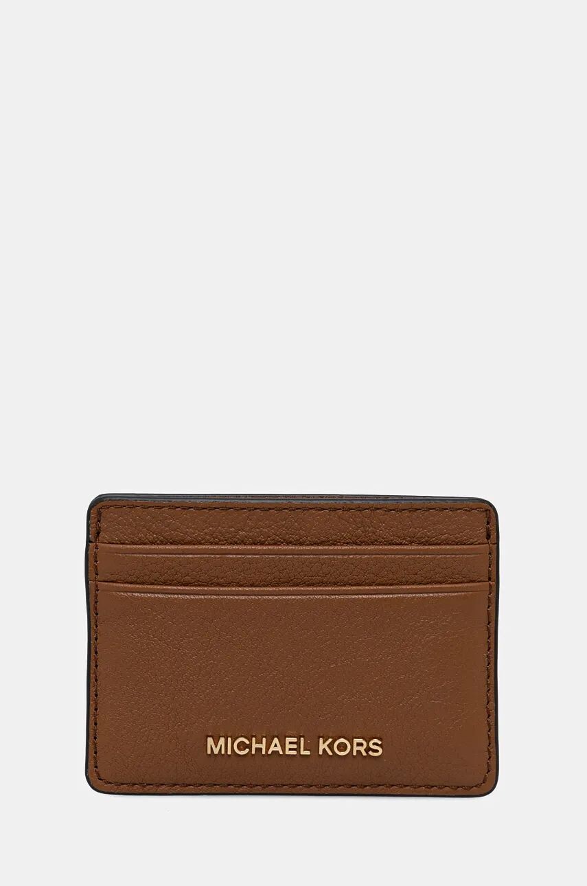 

Кожаный визитница MICHAEL Michael Kors, коричневый