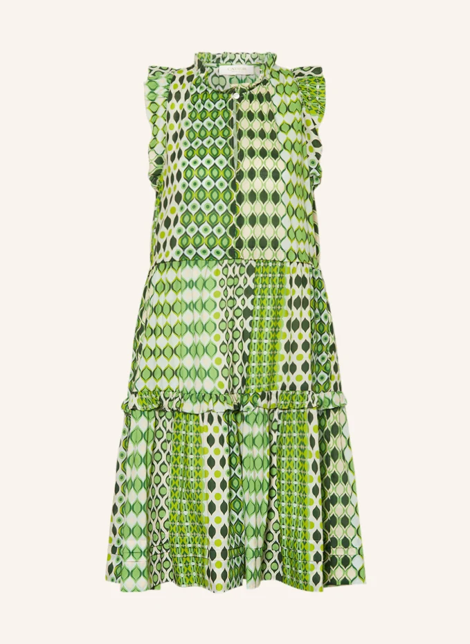 Платье с рюшами Catnoir, зеленый кардиган catnoir размер 36 зеленый