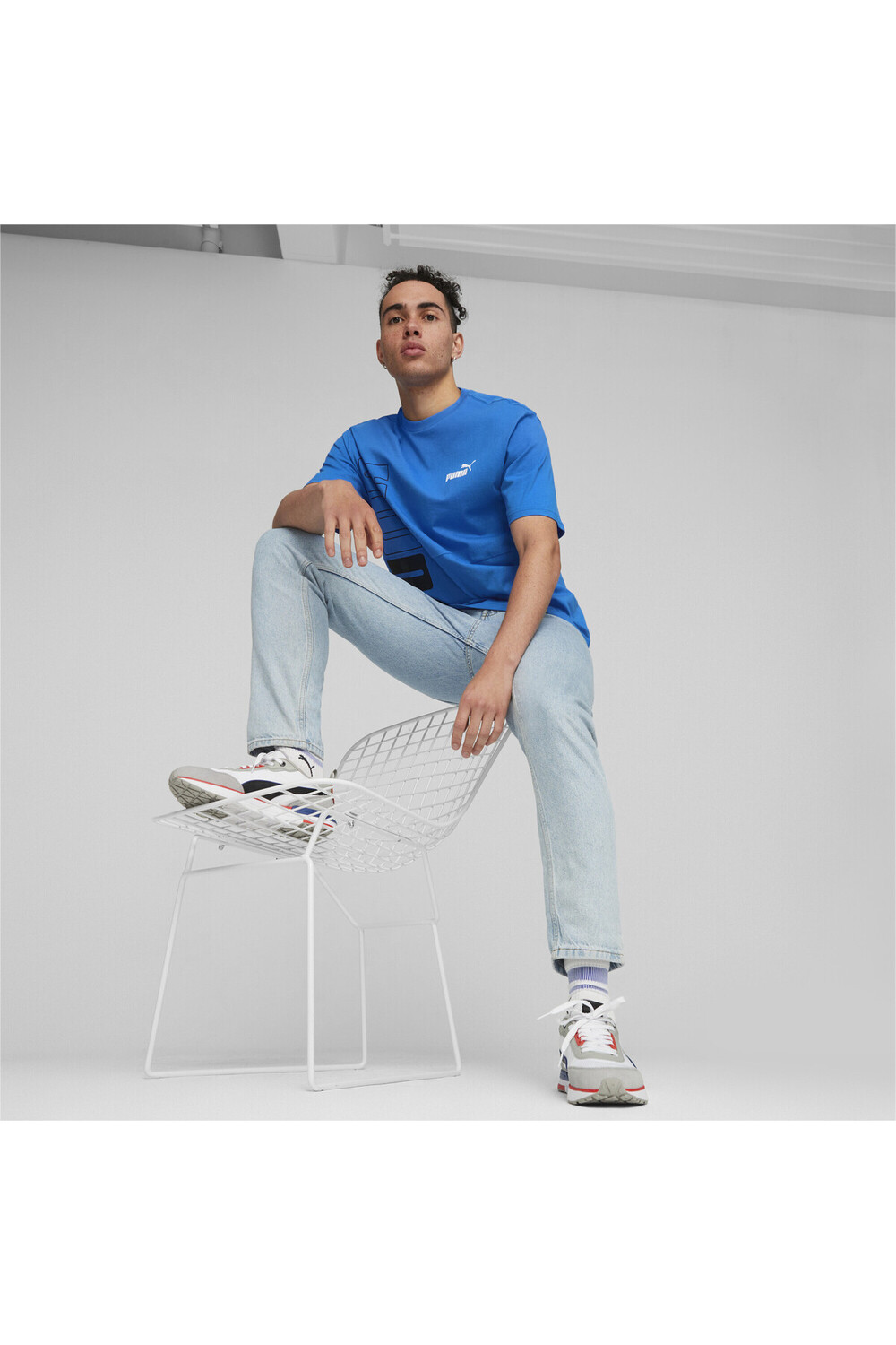 

Футболка – синяя – стандартного кроя Puma, синий
