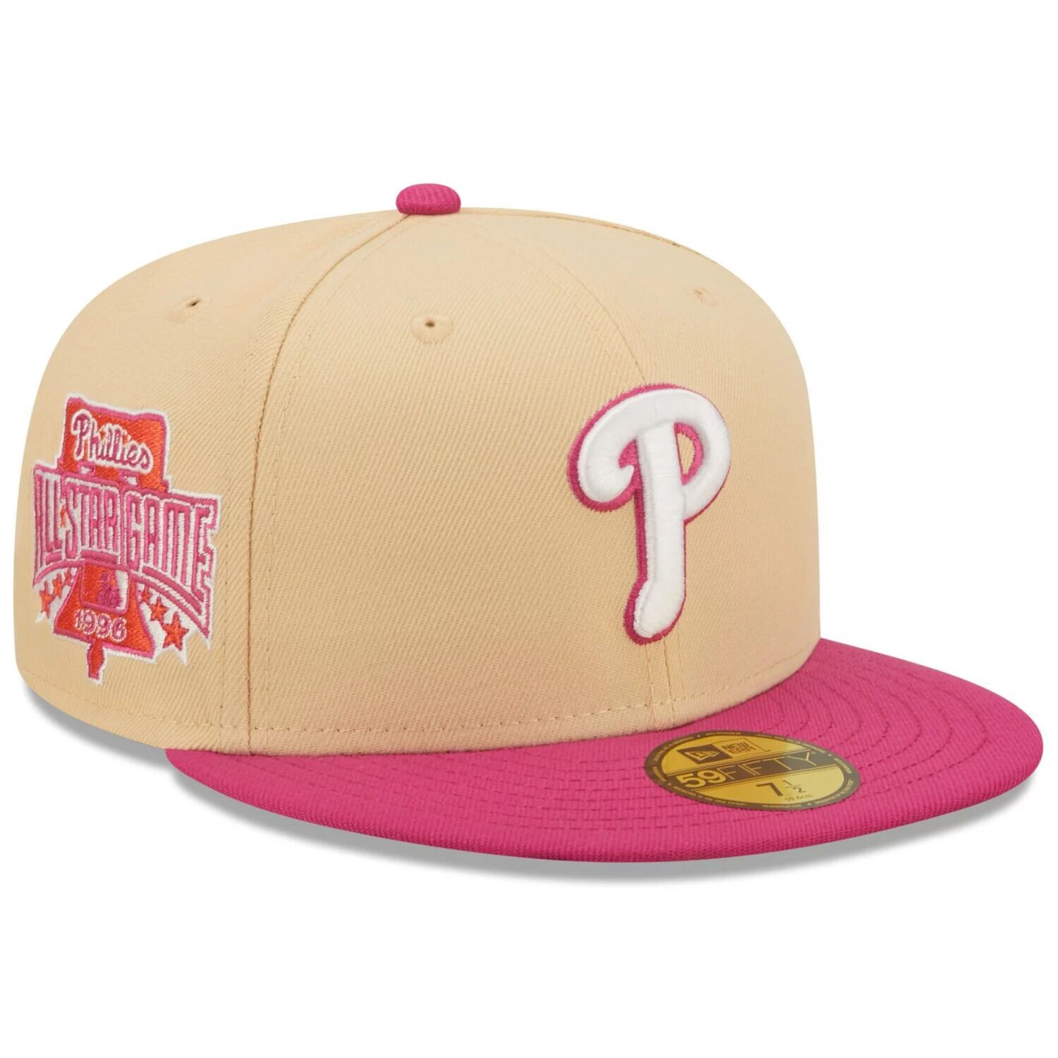 

Мужская облегающая шляпа New Era оранжевого/розового цвета Philadelphia Phillies 1996 MLB All-Star Game Mango Passion 59FIFTY