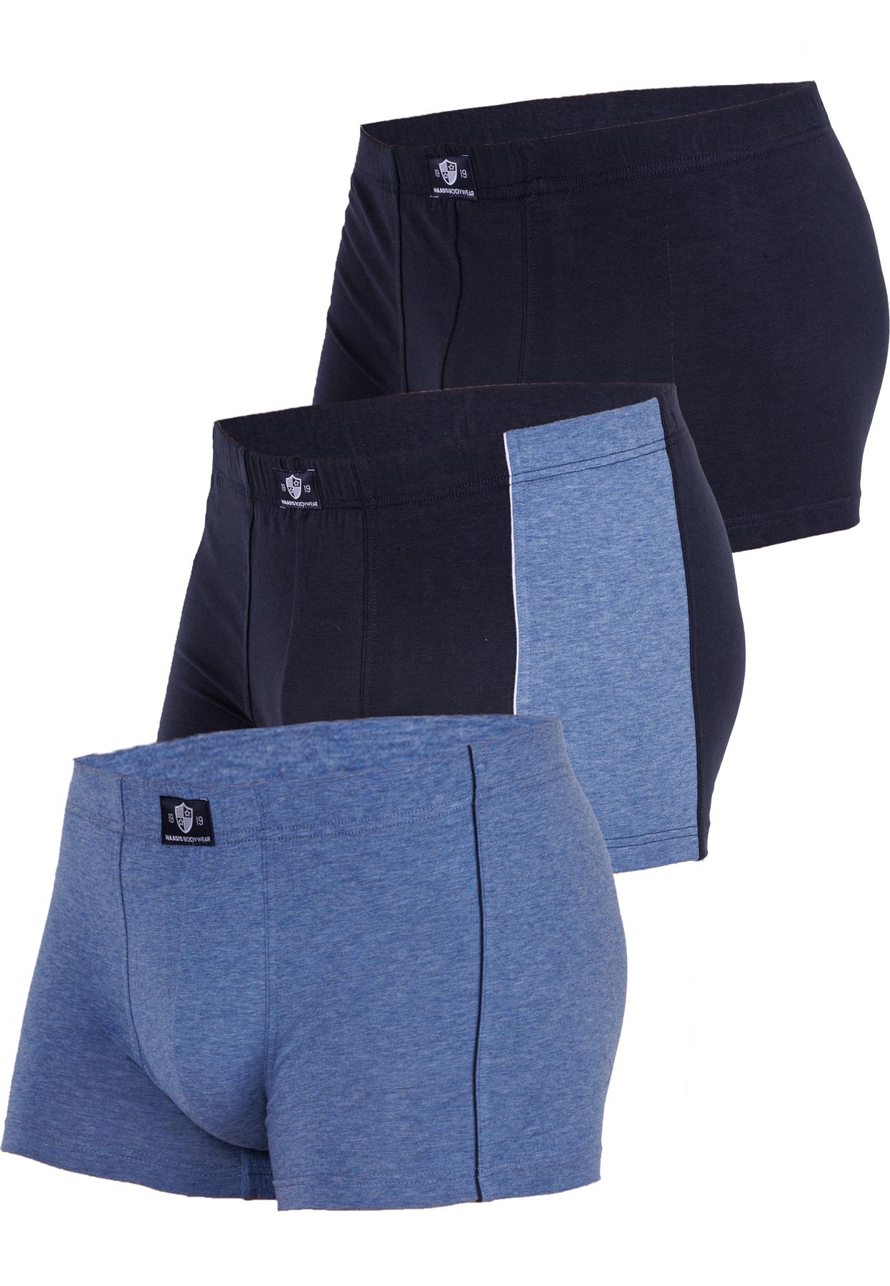 Боксеры Haasis Bodywear 3er-Set: Pants, цвет navy/jeansmeliert цена и фото