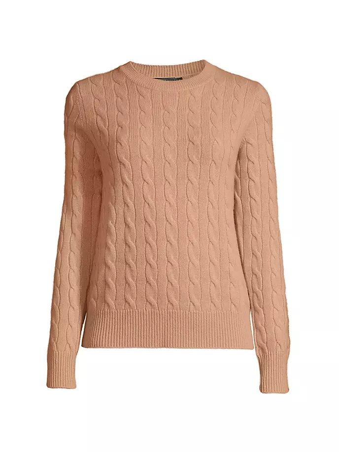 

Кашемировый свитер косой вязки Vineyard Vines, цвет camel heather