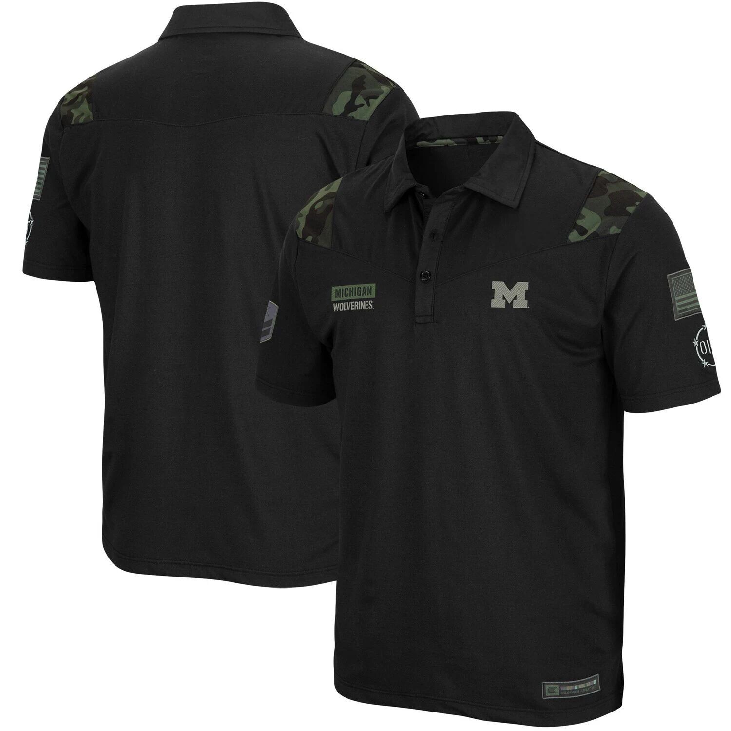 

Мужская поло Colosseum Black Michigan Wolverines OHT Military Appreciation Sierra Polo