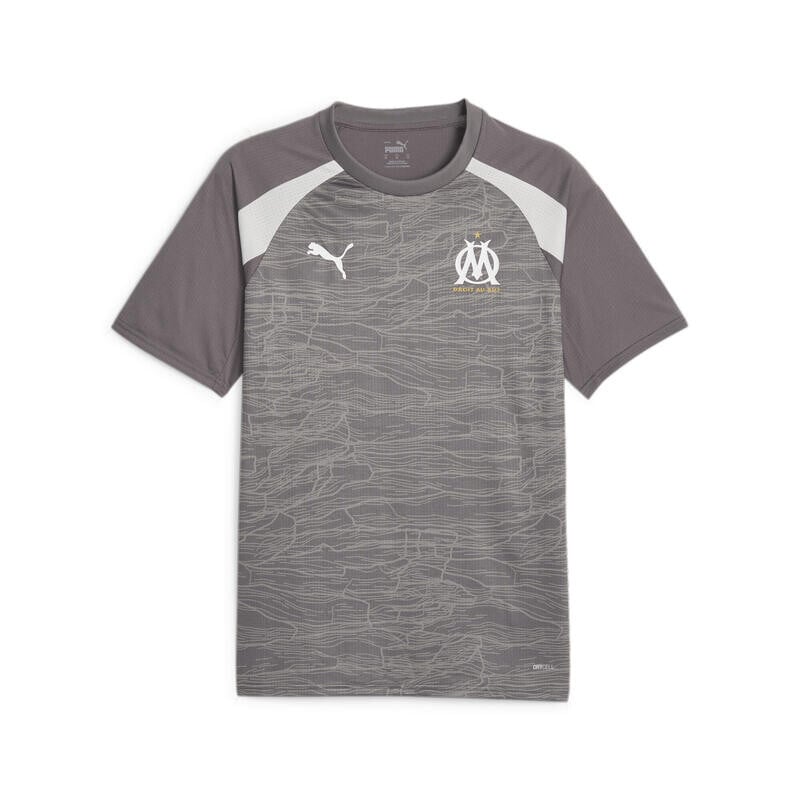 

Мужская предматчевая футбольная майка Olympique de Marseille PUMA White Cool Dark Grey