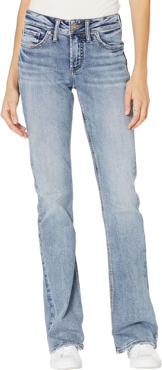 

Джинсы Suki Mid-Rise Bootcut Jeans L93719EDK261 Silver Jeans Co., цвет Indigo