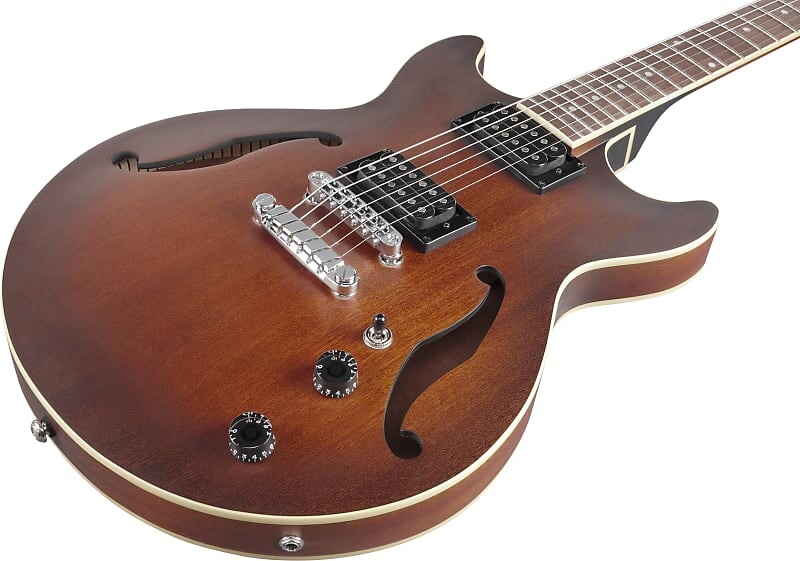 

Электрогитара Ibanez AM73B-TF Artcore Series Semi-Hollow Body Electric Guitar Tobacco Flat with Free Pro Setup